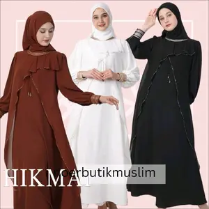 Hikmat Fashion Original A4122 Abaya Hikmat  noerbutikmuslim