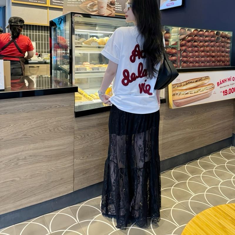 Váy maxi ren hoa Hàn Quốc ba tầng siêu xinh tiểu thư - Lót ngắn quyến rũ 2 màu nữ women 3