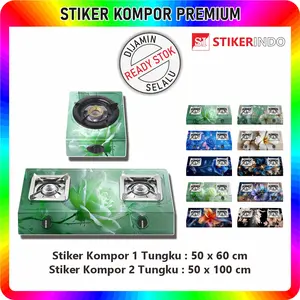 Stiker Kompor 1 Tungku dan Sticker Kompor 2 Tungku Motif Bunga 2