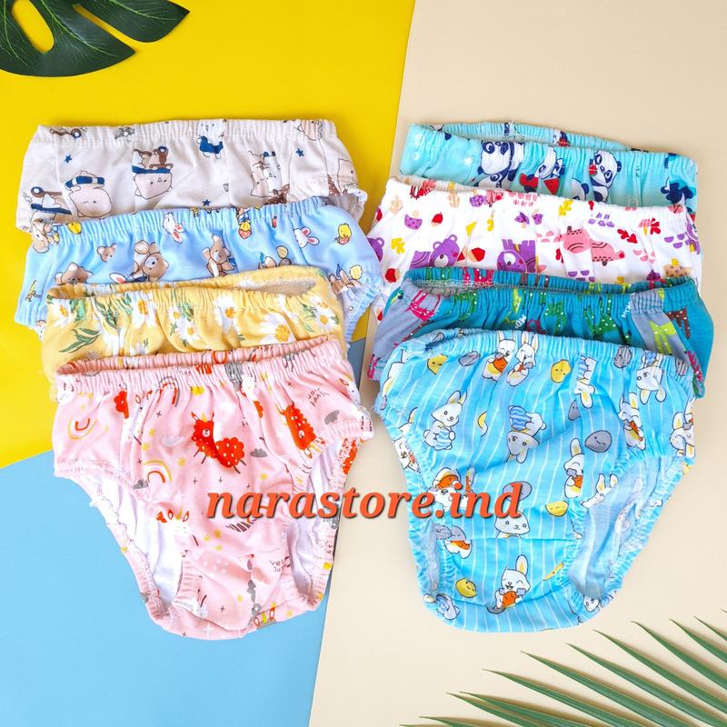 12 Pcs Celana Dalam Anak Laki-Laki dan Perempuan 1-6 tahun Motif dan Warna Lucu 6
