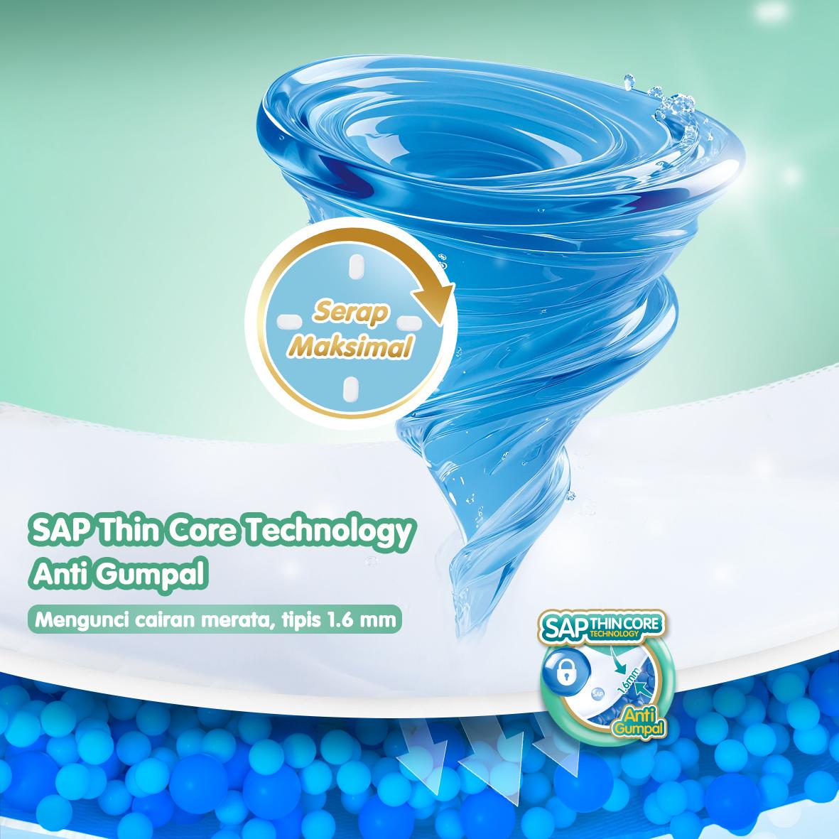 [2 PACK] Makuku SAP Diapers Comfort Fit 3.0 Kemasan Extra Jumbo +4 Pack Celana / Pants Popok Bayi M62+4 / L54+4 / XL44+4