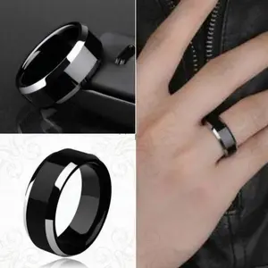 [COD] CINCIN TITANIUM HITAM POLOS KUALITAS SUPER ANTI LUNTUR ANTI KARAT / CINCIN PRIA WANITA ANAK COUPLE TUNANGAN / DUNIAGELANG.ID