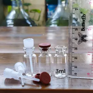 10 pcs - Botol Kaca 3ml - Wadah Bibit Parfum dan Souvenir Cantik