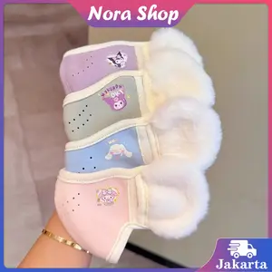 2in1 Masker Mewah  Kuromi Tahan Dingin Winter Earmuff Tahan Angin Penghangat Telinga