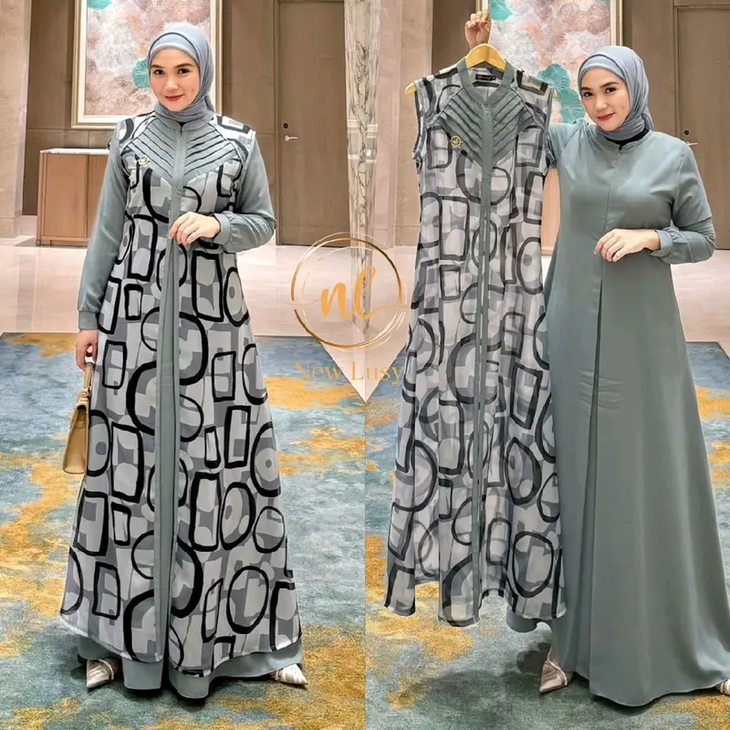 Rivoli vol.2 Dress Terbaru 2 in 1 Set Outer Elegant Original New Lusy 0