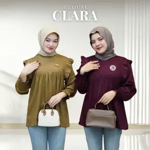 Clara Blouse - Atasan Smooke  Muslim Wanita - Bagian Dada Smooke