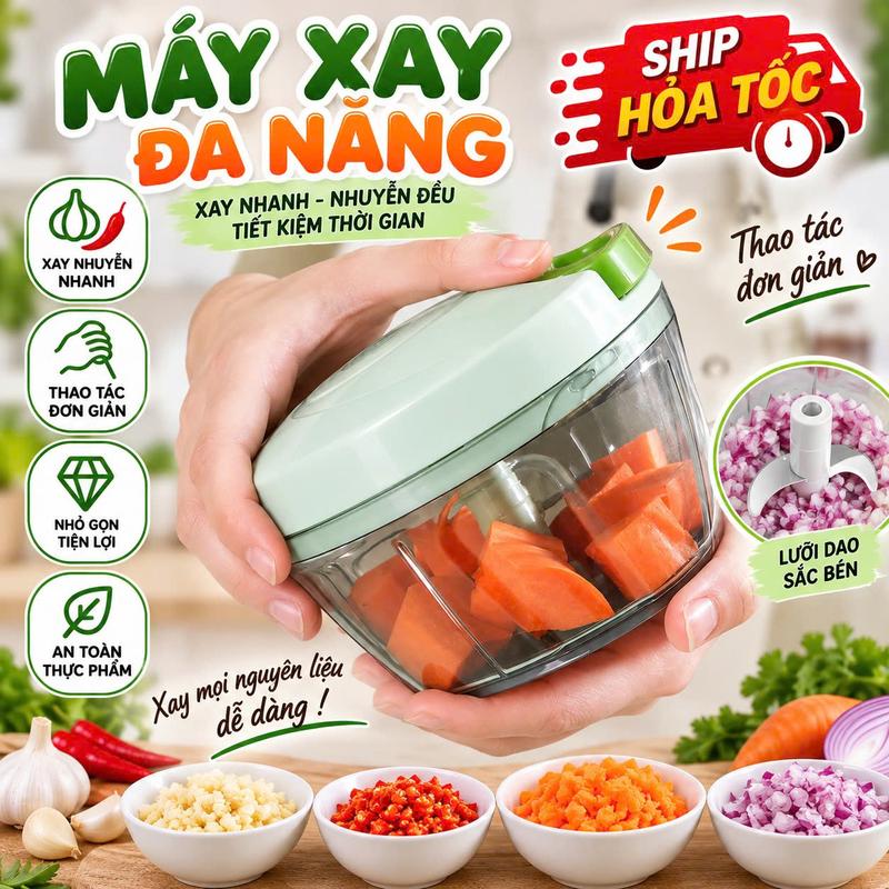 XAY HÀNH TỎI ỚT CẦM TAY KÍCH THƯỚC 12CM