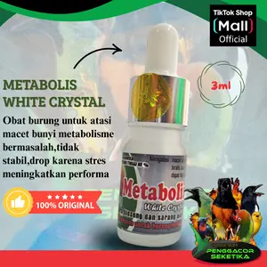Metabolisme 3 ml White Crsytal Jamu Rempah Herbal Gacor Burung Suplemen Penggacor Burung Seketika Vitamin suplemen burung