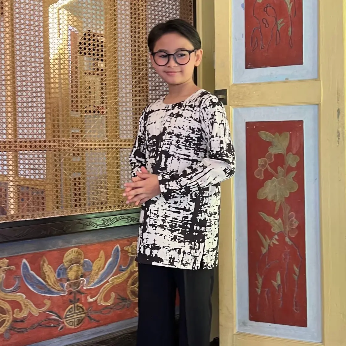 KIDS Kurta Printed Series Set by Klasik Raya Adrianna Yariqa