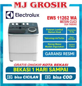 MESIN CUCI ELECTROLUX EWS 11262 WA 10KG  2 TABUNG GERMAN TEC
