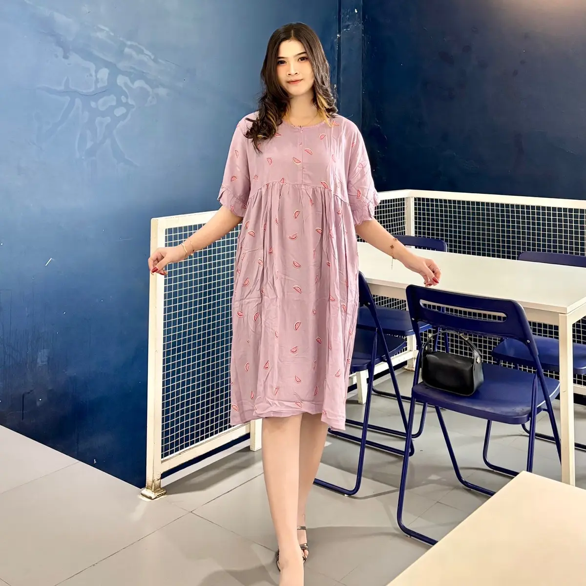 Daster Kekinian Daster Modis Aliya Dress Daster Rayon Premium Ibu Cantik Busui Santai Simple Nyaman Motif