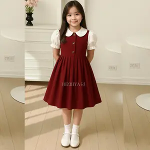ARUNA kids dress cantik pakaian anak perempuan terbaru simple dan anggun BAHAN katun TOYOBO