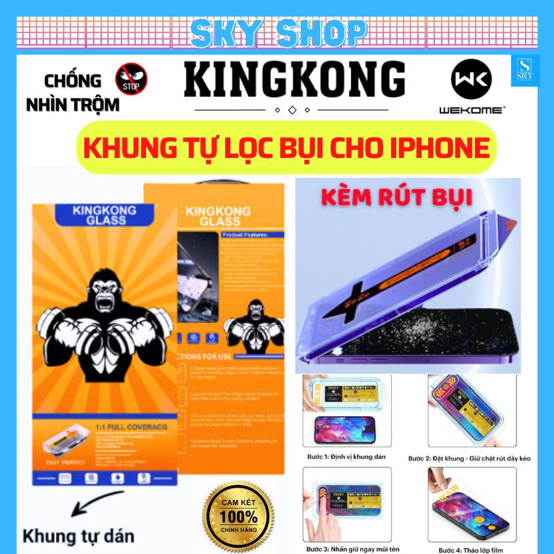 Kính Cường Lực KingKong Glass Chống Nhìn Trộm Dán Tự Hút Bụi cho iphone 16 ProMax 16 Plus 15 ProMax 14 ProMax 13 ProMax 12 ProMax 11 Pro Max X Xr Xs Max 16ProMax 15ProMax 14ProMax 13ProMax 12ProMax 11ProMax 16Pro 15Pro 14Pro 13Pro 12Pro 11Pro