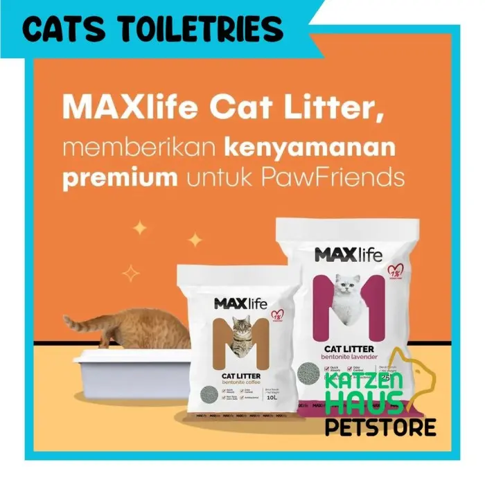 MAX LIFE Cat Litter Pasir Kucing Bentonite 5L 1