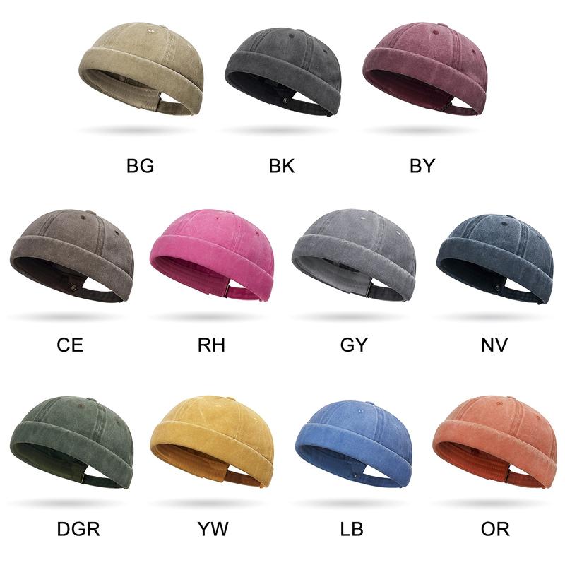 Mũ Lưỡi Trai Không Vành, Dành Cho Nam Và Nữ, Mũ Skullcap, Phong Cách Cổ Điển Mũ Chủ Nhà, Mũ Da Dưa Hiphop, Mũ Không Vành 8