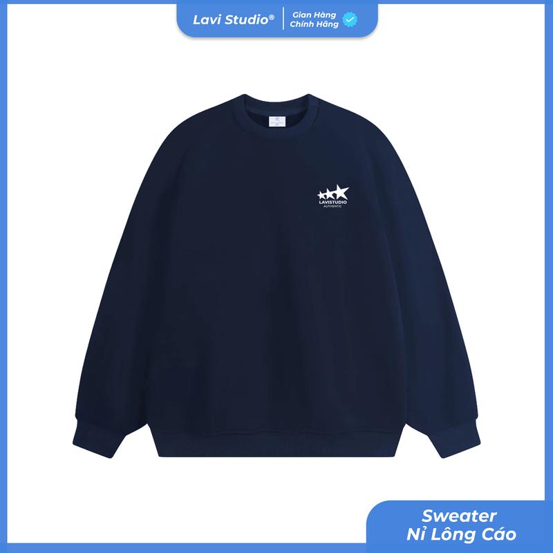 Áo Sweater Lavi Studio Unisex Local Brand Authentic Nỉ Lót Nhung Cao Cấp