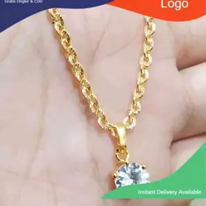 COD Kalung nuri terbaru model mata satu Titanium Anti luntur dan anti karat fashion aksesoris perhiasan wanita elegan