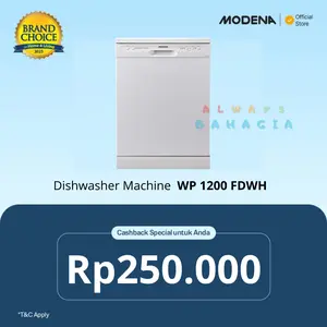 Modena WP 1200 FDWH Mesin Pencuci Piring atau Freestanding Dishwasher