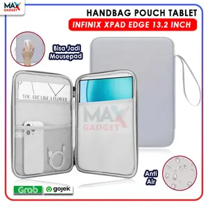 Handbag Pouch For Infinix Xpad Edge 13.2 Inch Inci 2026 Case Tas Tangan Jinjing Pegangan Pelindung Tablet Anti Air Casing Cover Kasing Pos Poch Sleeve Bag Protect Wadah Sarung Zipper Resleting Risleting Minimalis Waterproof Mousepad Aksesoris Printilan