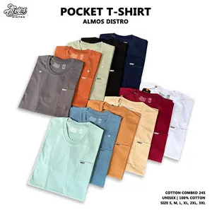 ALMOS KAOS POCKET SAKU UPST ORIGINAL VOL 1 Cotton COMBED 24s Unisex Pria Baju Distro Katun Polos  Bandung  Cowok  Oblong  Kantong  Pendek  Logo
