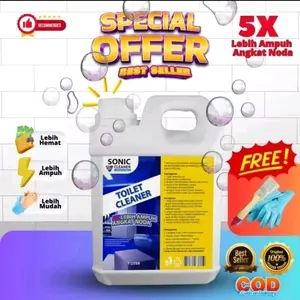 Cairan Pembersih Kamar Mandi Sonic Toilet Cleaner Ampuh untuk Kerak Membandel - Tidak Mengandung HCL - Plastik cair