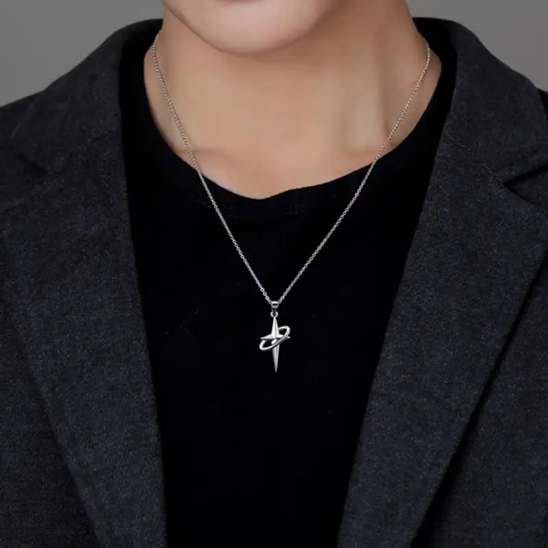 KALUNG TITANIUM MODEL BINTANG NOVA TERBARU PRIA DAN WANITA ANTI LUNTUR ANTI KARAT KEKINIAN STAINLESS TELL Aksesoris Silver