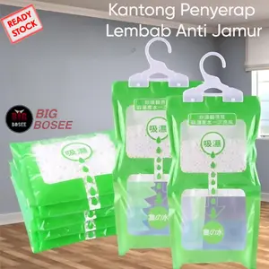 Kantong Penyerap Lembab Anti Jamur | Serap Kelembapan Tinggi Air Tahan Lama untuk Lemari, Ruangan & Multifungsi | Kantung Penghilang Bau
