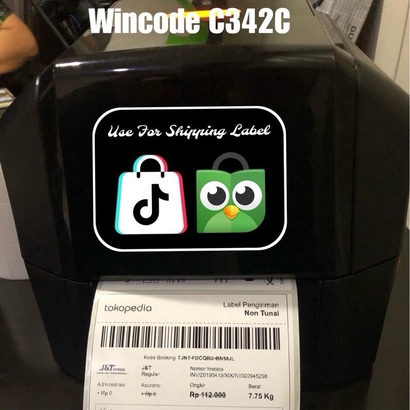 BARCODE LABEL PRINTER WINCODE C342C THERMAL DAN THERMAL TRANSFER For Windows Only by USB port