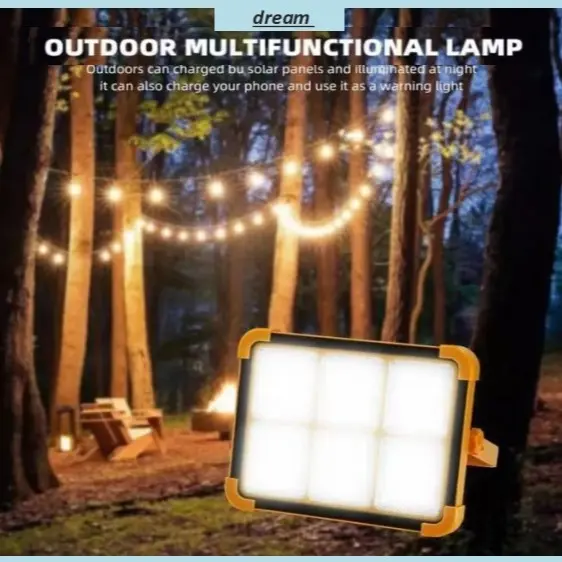 6 Grid Lampu Solar Portable LED Light Camping Light