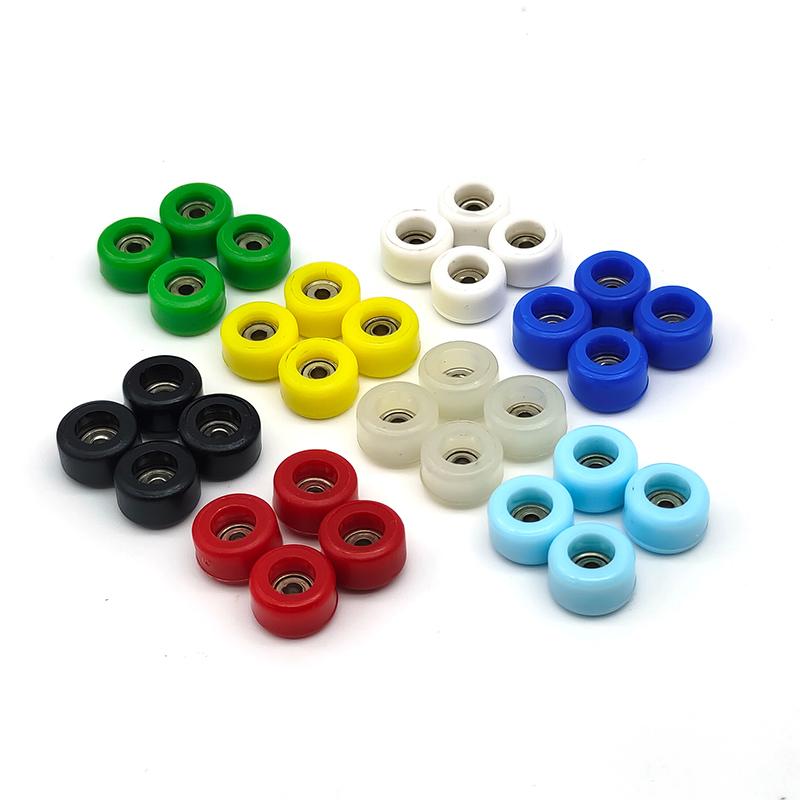 Bánh xe ổ trục fingerboard, Bộ 4 cái, Bánh xe chuyên nghiệp, Bánh xe nhựa, Thích hợp cho đầu ngón tay và Ván Trượt 0