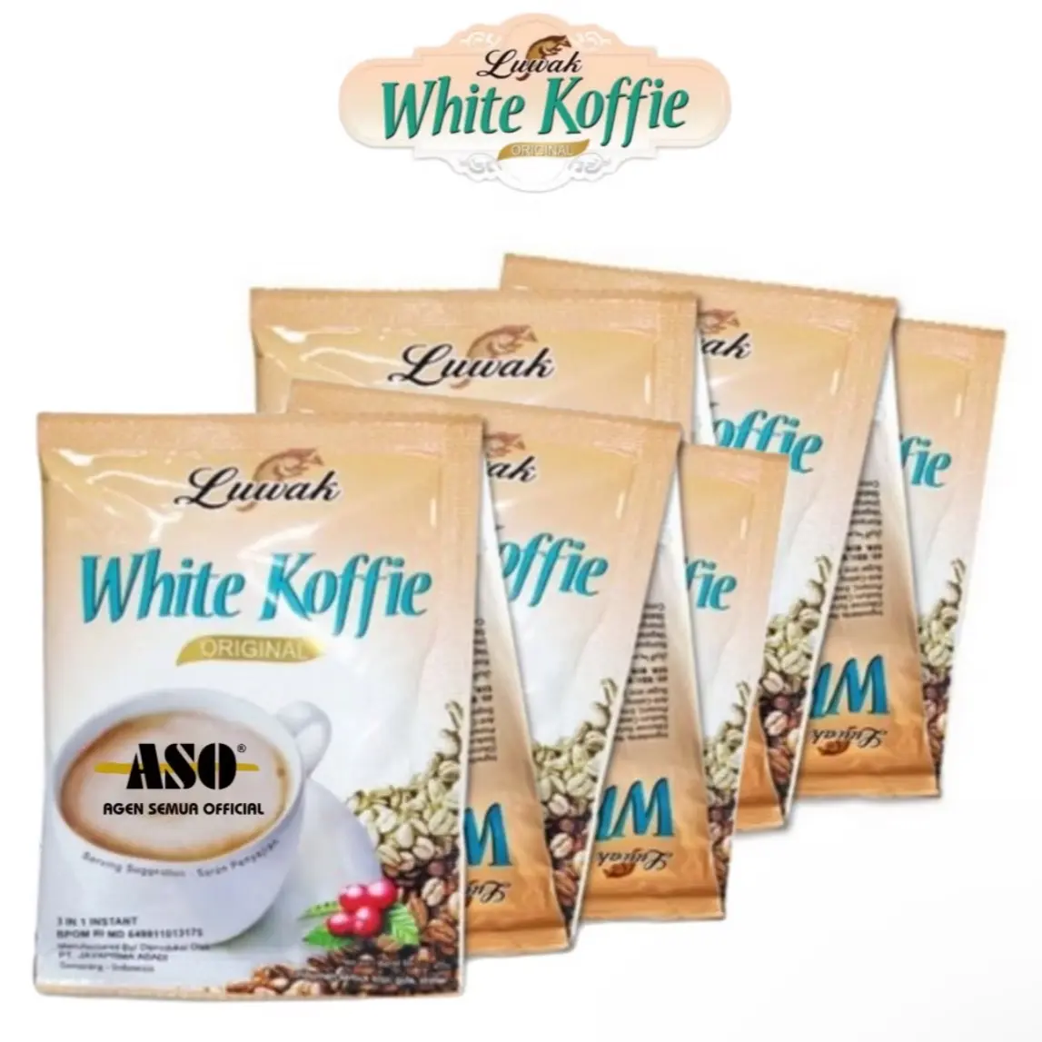 30 Sachet Luwak White Koffie Kopi Instan Murah Coffee
