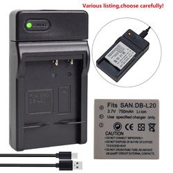 2 Batteries Sanyo DB-L20 600mAh - Compatible Appareils Photo - Neuf Sous Emballage