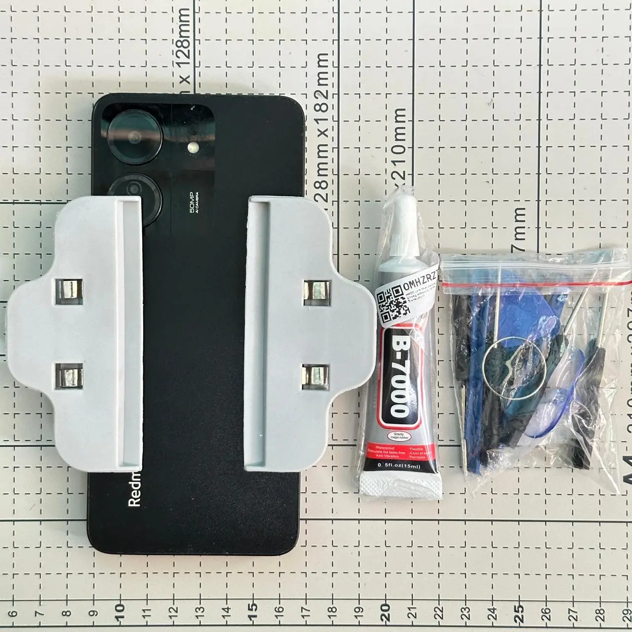 Tools Paket Alat Bantu Servis Pergantian LCD Layar Backdoor HP Smartphone Obeng Lem Penjepit