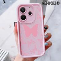 Gambar Casing Hp untuk Xiaomi Redmi Note 14 4G Note 14 5G Note 14 Pro 5G POCO X7 5G Case Pola Kupu-Kupu Merah Muda Kasing Anti-Sidik Jari Kesing Cesing Silikon Softcase Casing - Gaya1, Redmi Note 14 4G dari MHKEID MALL Kab. Tangerang 2 Tokopedia