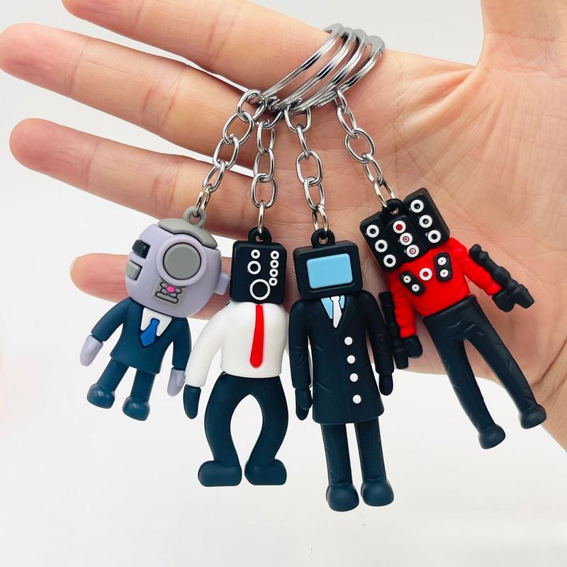 Product Introduction of Anime Skibidi Toilet Keychain PVC Keyring Figure Skibidi Dop Toy Pendant for Men Women Backpack Funny Pendant Keyring Jewelry 5