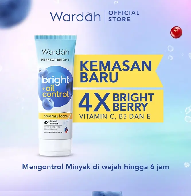 Wardah Perfect Bright Creamy Foam Bright + Oil Control 100ml 3