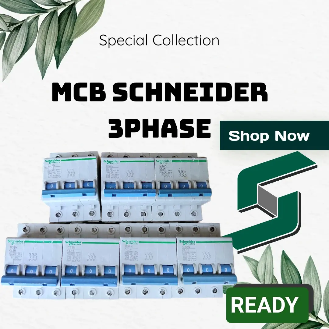 MCB SCHNEIDER TIPE C32N 3PHASE 10A/16A/20A/25A/35A/50A DIJAMIN ORIGINAL BARANG COPOTAN PANELL
