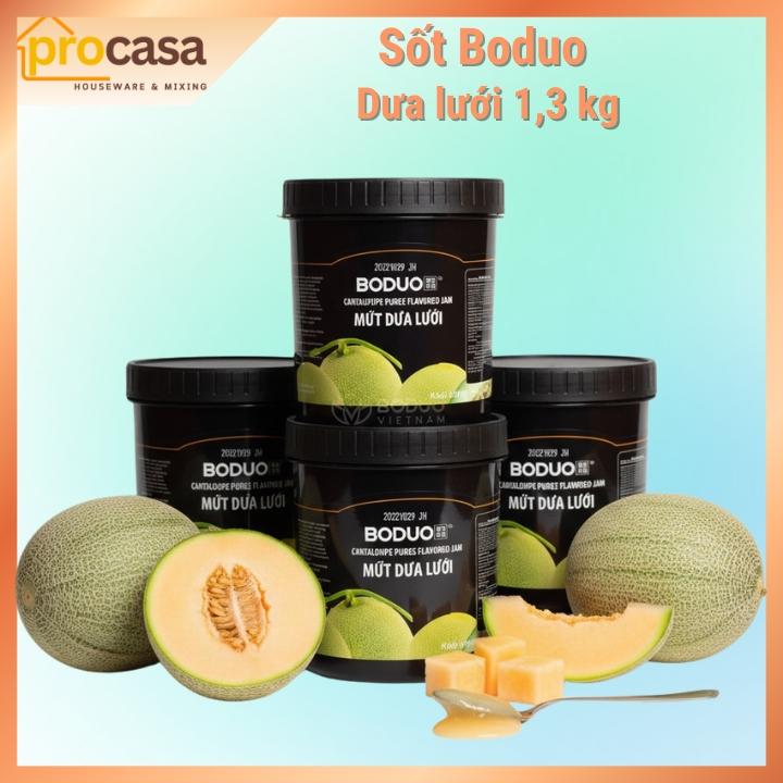  1.3kg - Sốt Boduo Dưa Lưới -  Mứt Pha Trà Trái Cây Soda Topping Bánh - nguyên liệu pha chế 