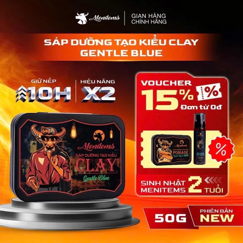 [Bản mới] Sáp vuốt tóc Menitems Gentle blue 50g ,100g , giữ nếp, tạo kiểu lên đến 10H lưu hương lâu nước hoa