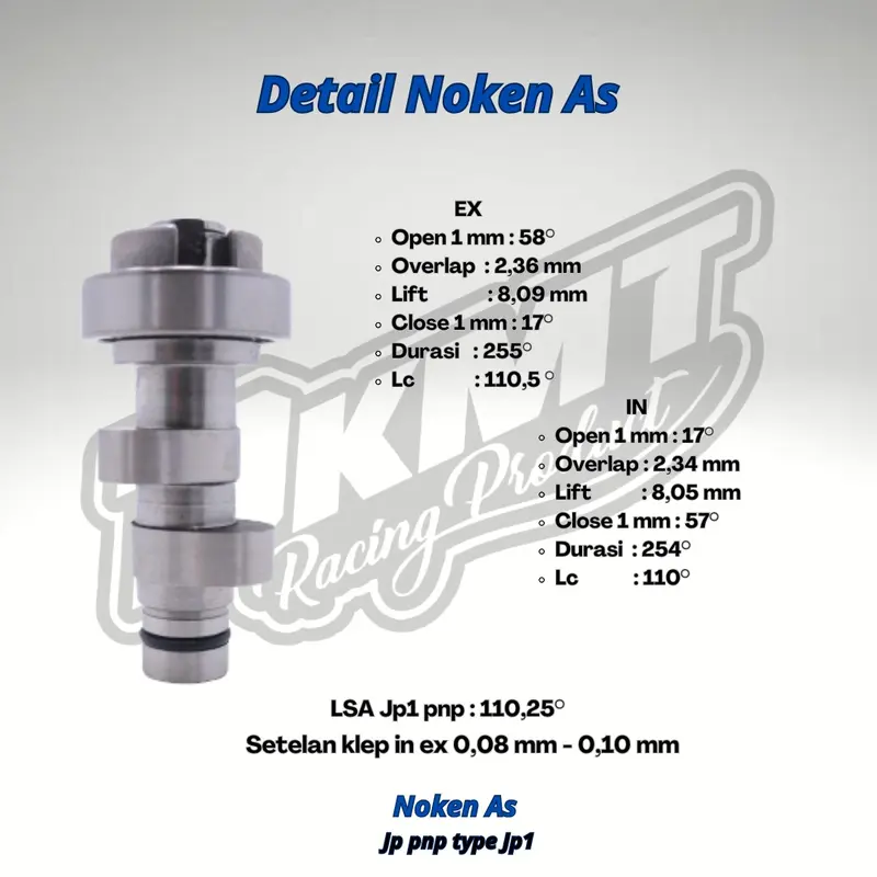 ￼NOKEN AS RACING CAM YAMAHA JUPITER Z VEGA R RRA PNP KODE 7 DKMT RACING 2
