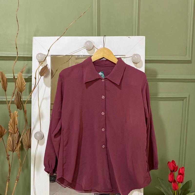 Atasan kemeja polos dan motif (semua warna tanyakan) 6