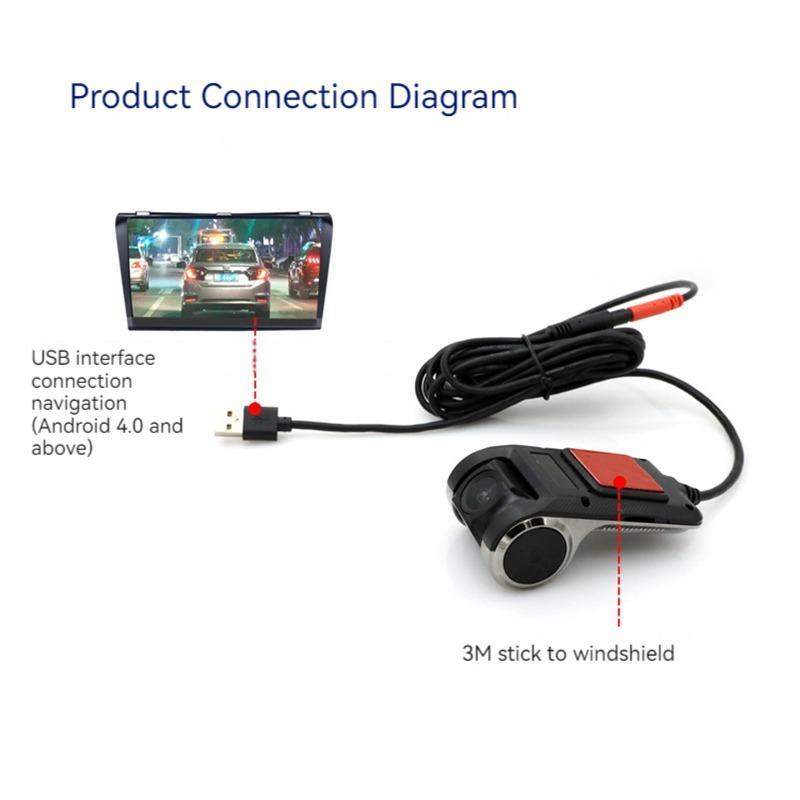 HD Car Dash Camera USB Front DVR Camera Night Vision Registrator Recorder With ADAS For Android Player Dashcam 9
