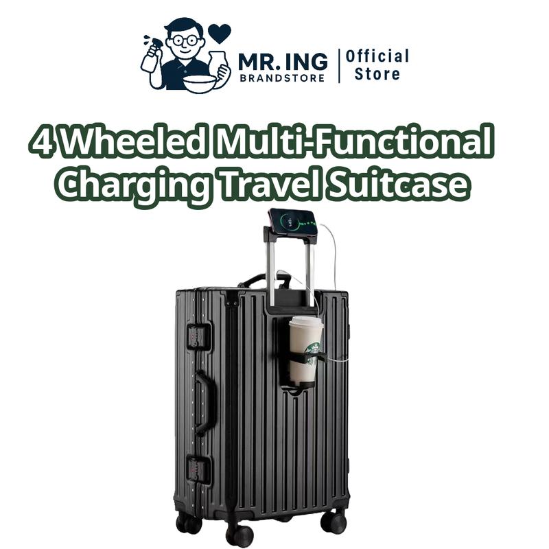 Multifunction Suitcase 4 Wheeled Travel Suitcase New Multi-Functional Charging Suitcase, 20/24 ...