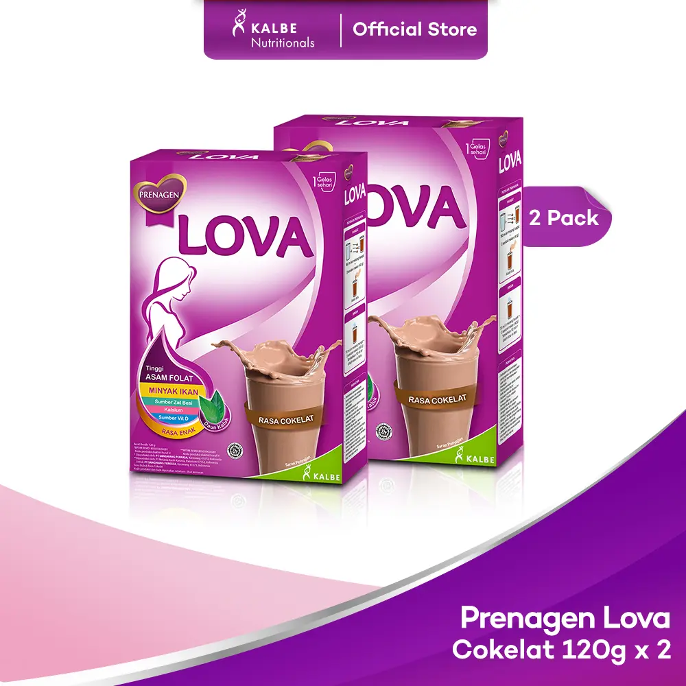 EXCLUSIVE BUNDAPEDIA Prenagen Lova Cokelat 120gr - Isi 2