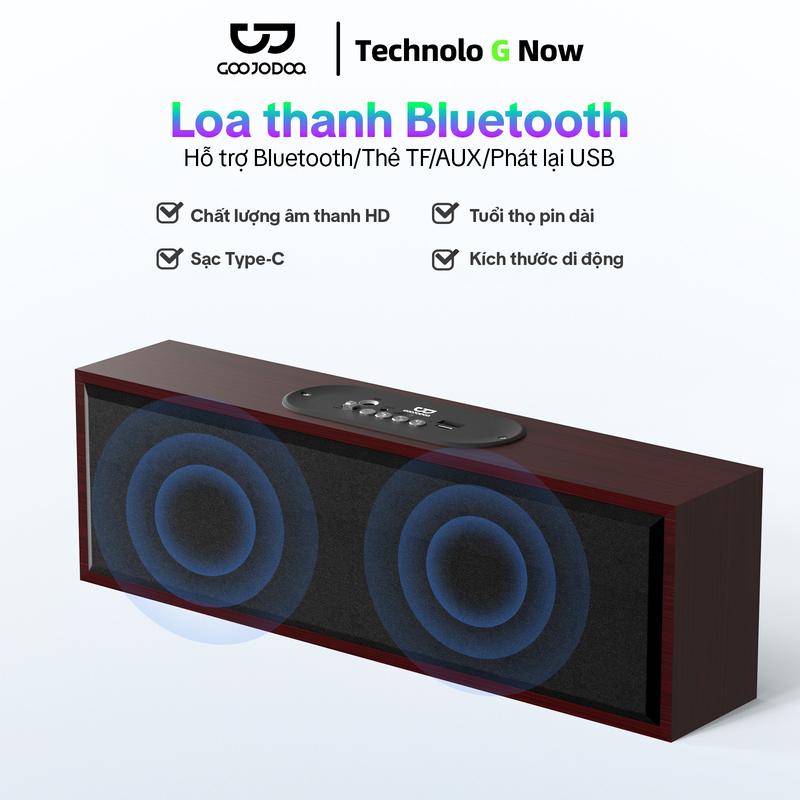 [GOOJODOQ]  Loa thanh Bluetooth , thẻ TF/AUS phát lại USB, kích thước di động, công suất cao 10W, màn loa lớn, âm thanh mạnh mẽ