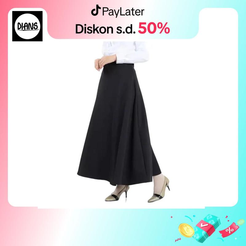DIANS - Rok A Panjang - Rok A Line - Rok Model A - Rok Muslimah - Rok Hitam - Outfit Muslimah Cewek Pondok - Rok Cantik - Rok Vintage 1
