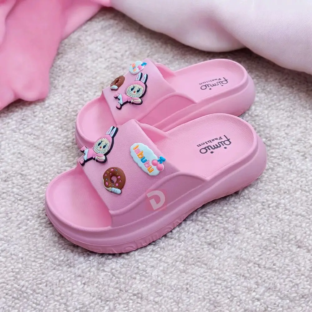 [Bisa COD] Sandal Anak Lucu Model Labubu Pimio 621T Imut Donat  Fashion Karet Anti Slip