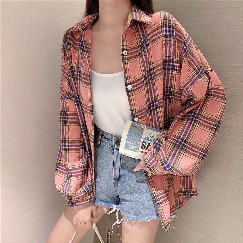 Product Introduction of Áo Sơ Mi Độc Đáo, Phong Cách Hàn Quốc, Cao Cấp, Thiết Kế Đẹp, Dành Cho Nữ, Thích Hợp Cho Mùa Xuân 2023, Phong Cách Cổ Điển Pháp, Dễ Phối Đồ, Áo Khoác Sơ Mi Kẻ Sọc Dáng Rộng 31