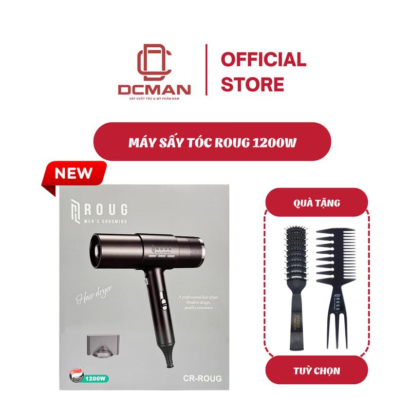   BẢN MỚI  Máy Sấy Tóc ROUG MEN'S GROOMING Công Suất Cao 1200W Chính Hãng - Công Nghệ ion Âm - Tặng Lược Tạo Kiểu 