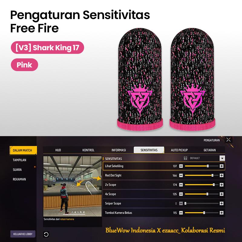 ‌BlueWow V4 Ice SilkFinger Sleeve/Pro Lengan Jari- Putih Sarung Jari Gaming Generasi Baru - Material Ice Silk/Shark Gaming-Material Nanofiber Premium | High Sensitivity & No Miss Touch | Anti-Sweat + Screen Safe untuk Garena/PUBG/MLBB